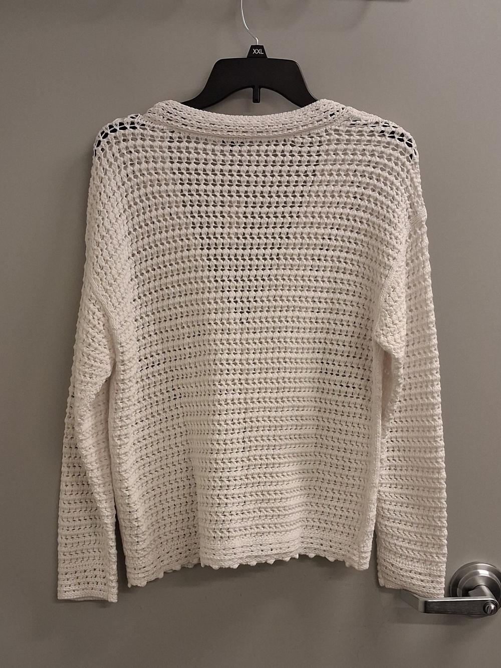 NWT Talbots White Crochet V-Neck Cardigan Sweater LG P - Picture 7 of 7